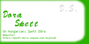 dora spett business card